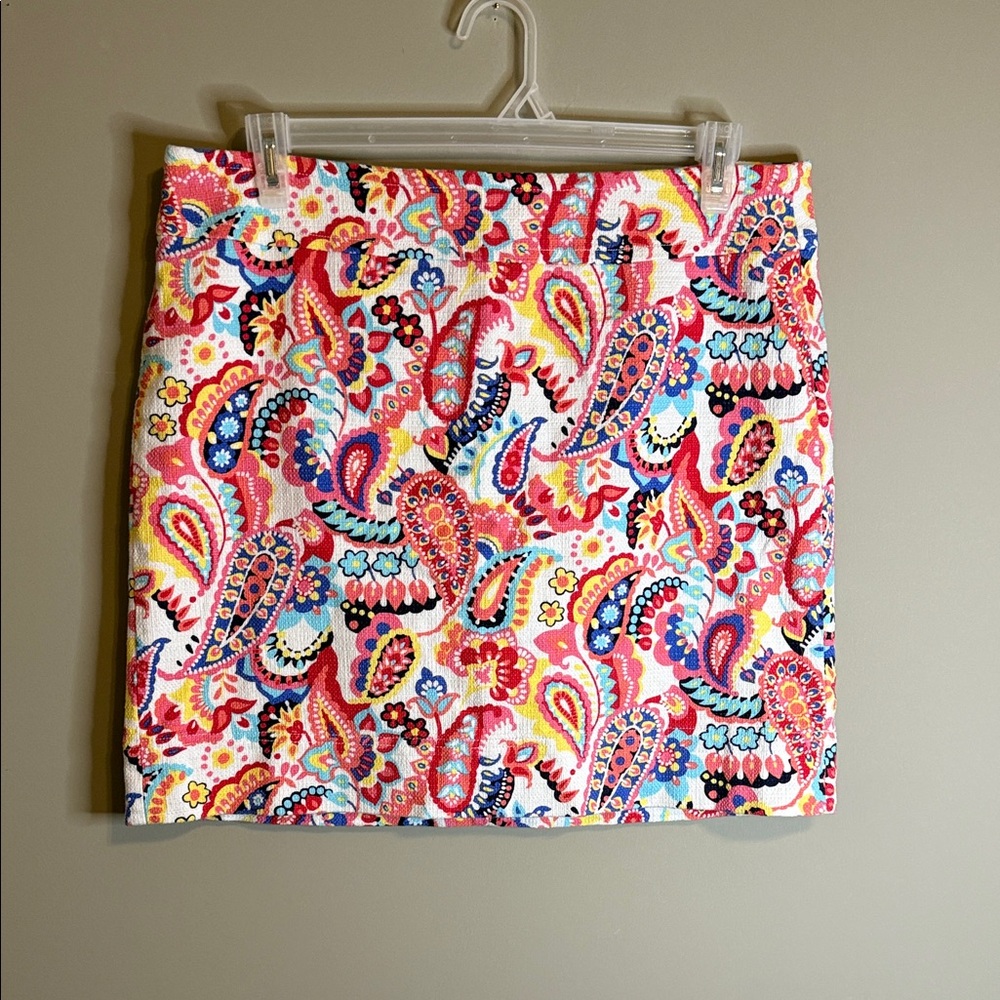 Talbots Colorful Paisley Print Women's Tweed Pencil‎ Skirt 16P